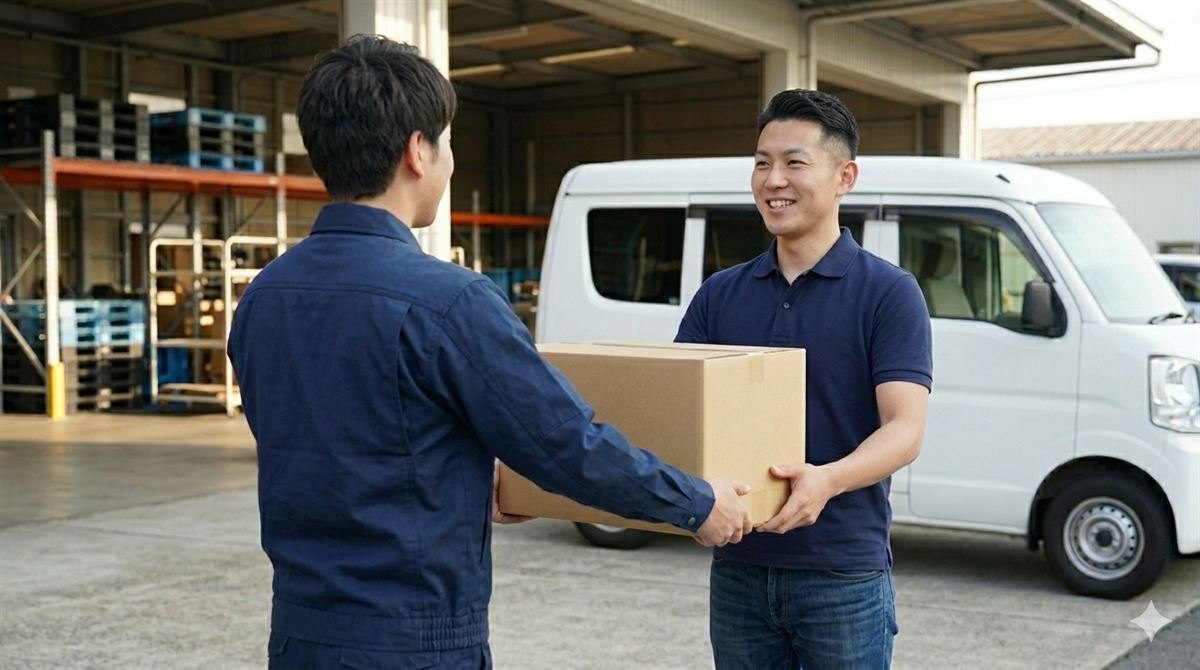 軽バンで企業配送